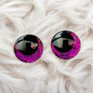 Sicherheitsaugen in Pink Cosmo: Handbemalt für Amigurumi Spielzeugherstellung und gehäkelte Stofftiere