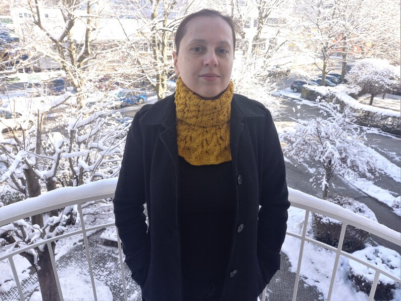 Knitting Pattern for a Cowl With Double Sided Cables, Cozy Snug Neck ...