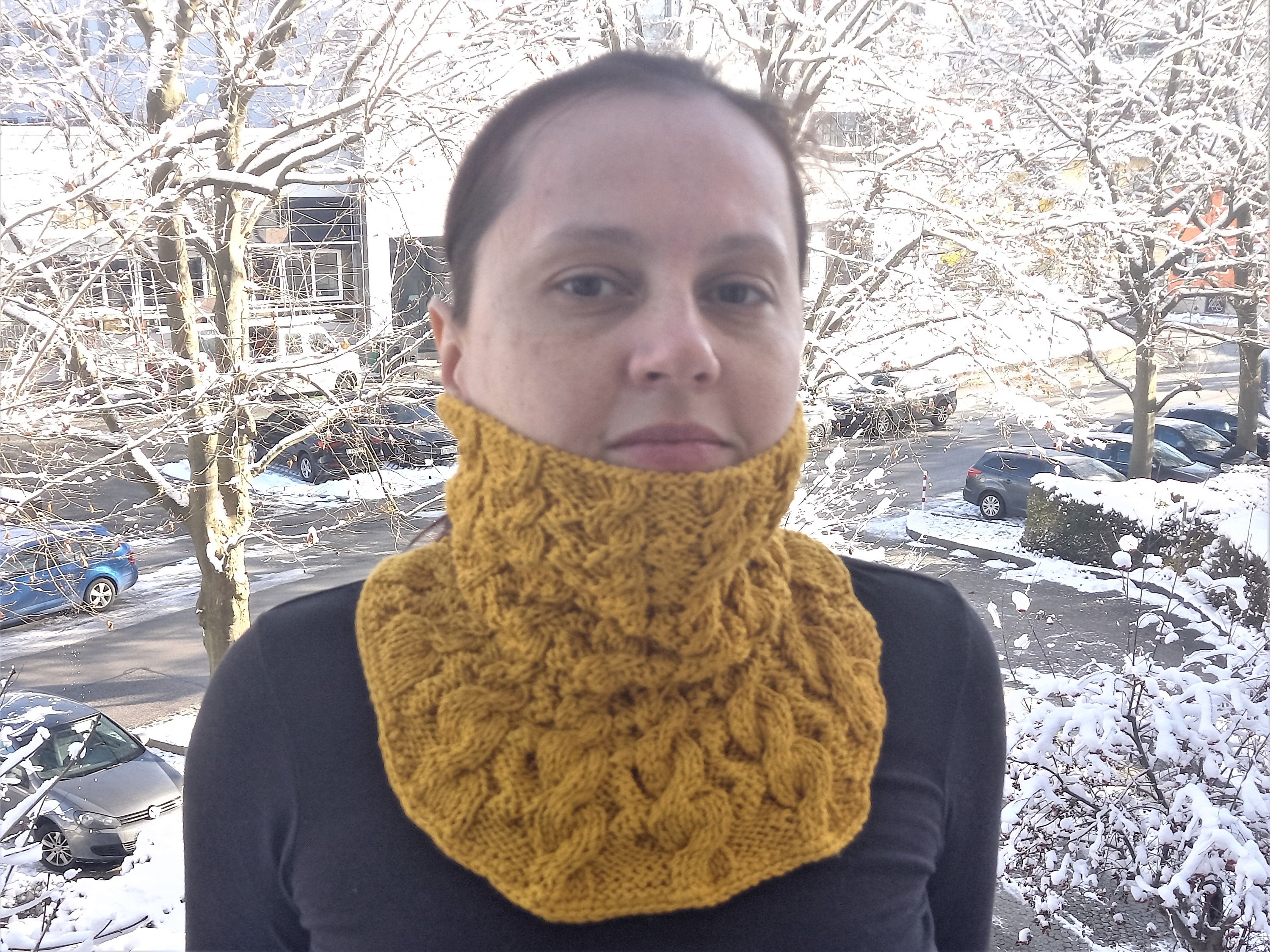Knitting Pattern for a Cowl With Double Sided Cables, Cozy Snug Neck ...