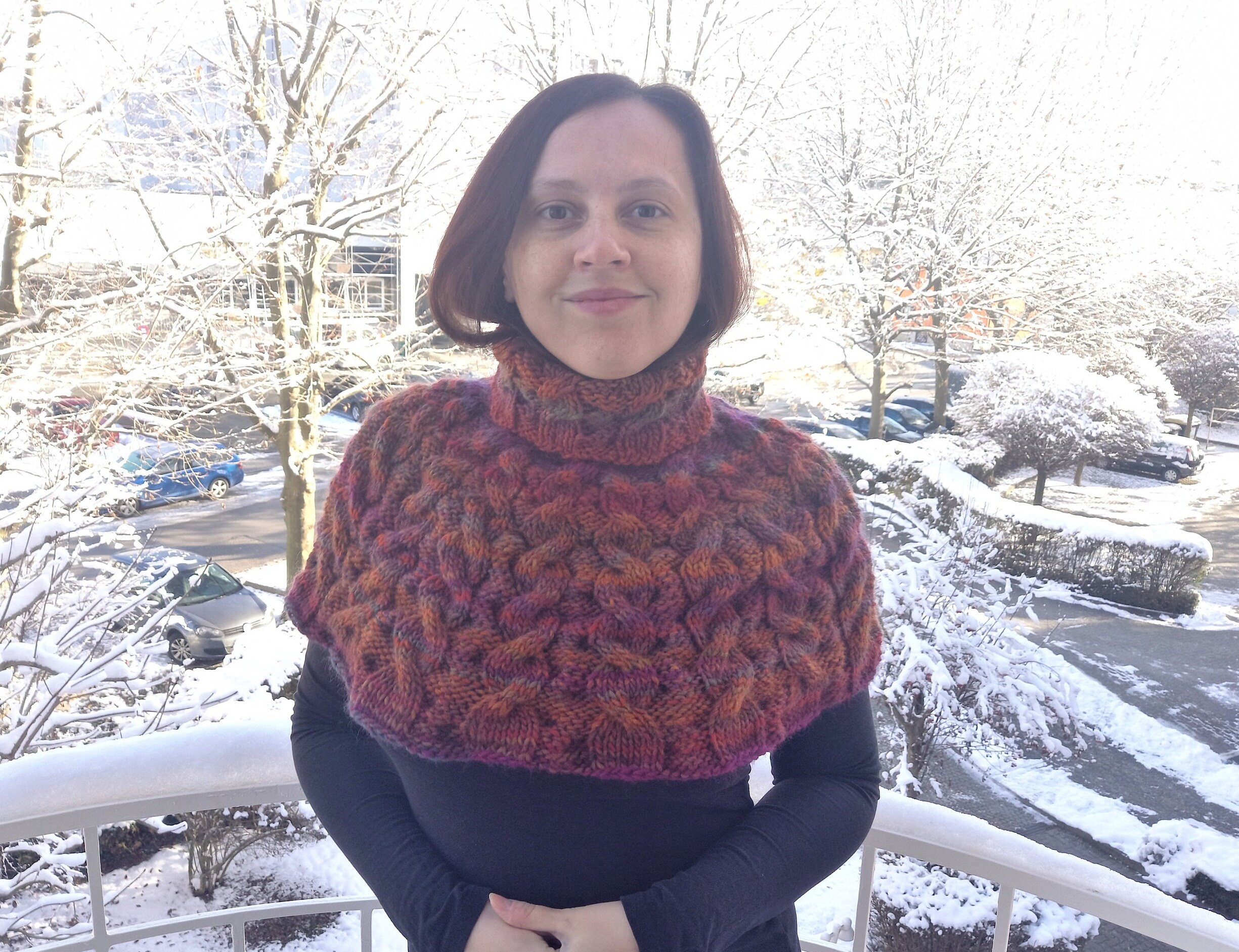 Knitting Pattern Chunky Knit Cowl With Cables, Reversible Neck ...