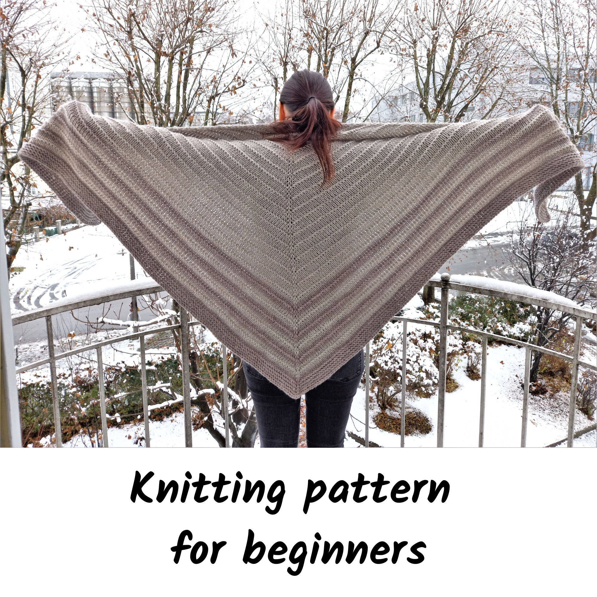 Triangle Shawl Wrap Knitting Pattern, Outlander Inspired Pattern for ...