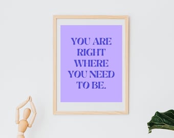 Purple Positive Quote Print | Dorm Decor Art (Digital Download)