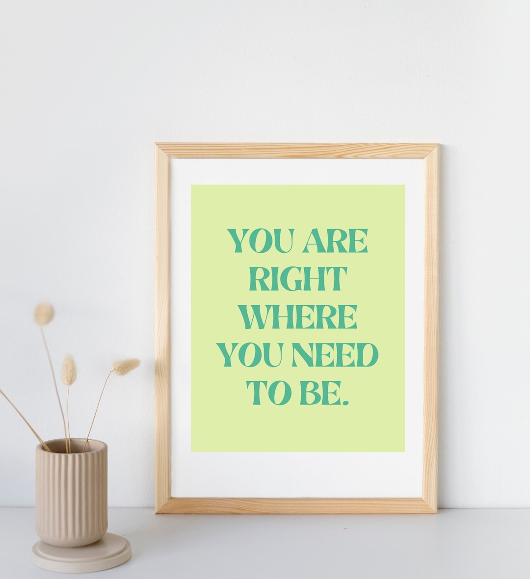 Green Positive Quote Print | DIGITAL DOWNLOAD | Wall Art | Instant ...
