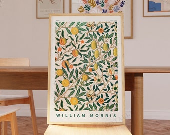 William Morris art print, Fruit pattern poster, Citrus Wall Art, unframed, Ship from UK/US/Europe/Australia