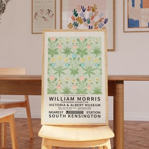 Stampa artistica di William Morris Daisy, manifesto della mostra di William Morris, spedizione dal Regno Unito/Stati Uniti/Europa/Australia