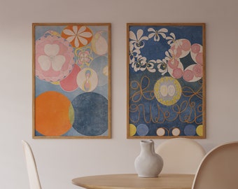 Hilma af Klint 2er Set, Kindheit, The Ten Largest Schiff aus UK / US / Europa / Australien, gerahmt oder ungerahmt