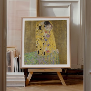 Stampa di Gustav Klimt, Il bacio (1907–1908), spedizione da Regno Unito/Stati Uniti/Europa/Australia