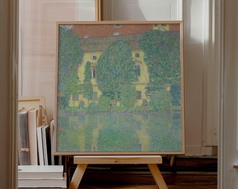 Gustav Klimt print, Schloss Kammer on Lake Attersee III, Klimt wall art, Ship from UK/US/Europe/Australia