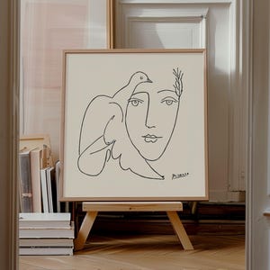 Stampa artistica di Picasso, volto della pace, arte murale, spedizione da Regno Unito/Stati Uniti/Europa/Australia, con o senza cornice.