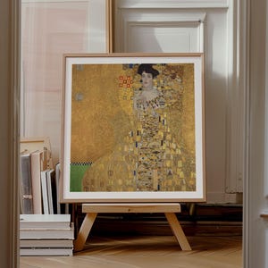 Gustav Klimt print, Portrait of Adele Bloch-Bauer I (1907), Ship from UK/US/Europe/Australia
