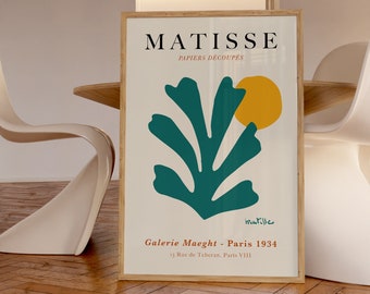 Impression Matisse, affiche découpée en algues Henri Matisse, tenture murale Matisse | 20e siècle | Expédier depuis le Royaume-Uni/États-Unis/Europe/Australie