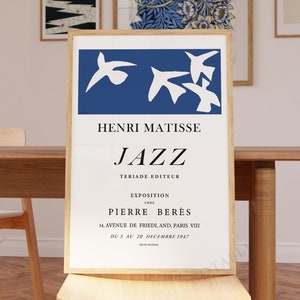 Henri Matisse print, JAZZ Exhibition poster, Matisse Cutouts, Matisse Wall Art, Ship from UK/US/Europe/Australia
