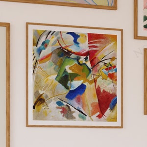 Stampa di Wassily Kandinsky, Dipinto con centro verde, Stampa quadrata, Spedizione da Regno Unito/Stati Uniti/Europa/Australia