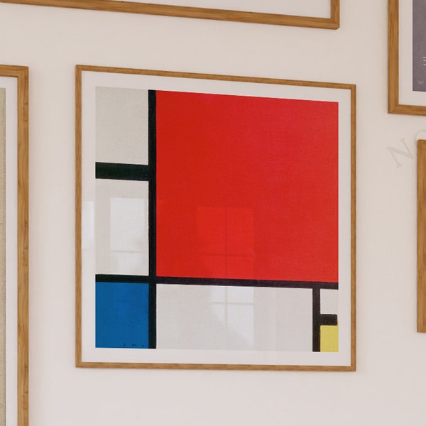 Piet Mondrian print, Composition with Red, Blue and Yellow c.1930, Ship from UK/US/Europe/Australia, framed or unframed