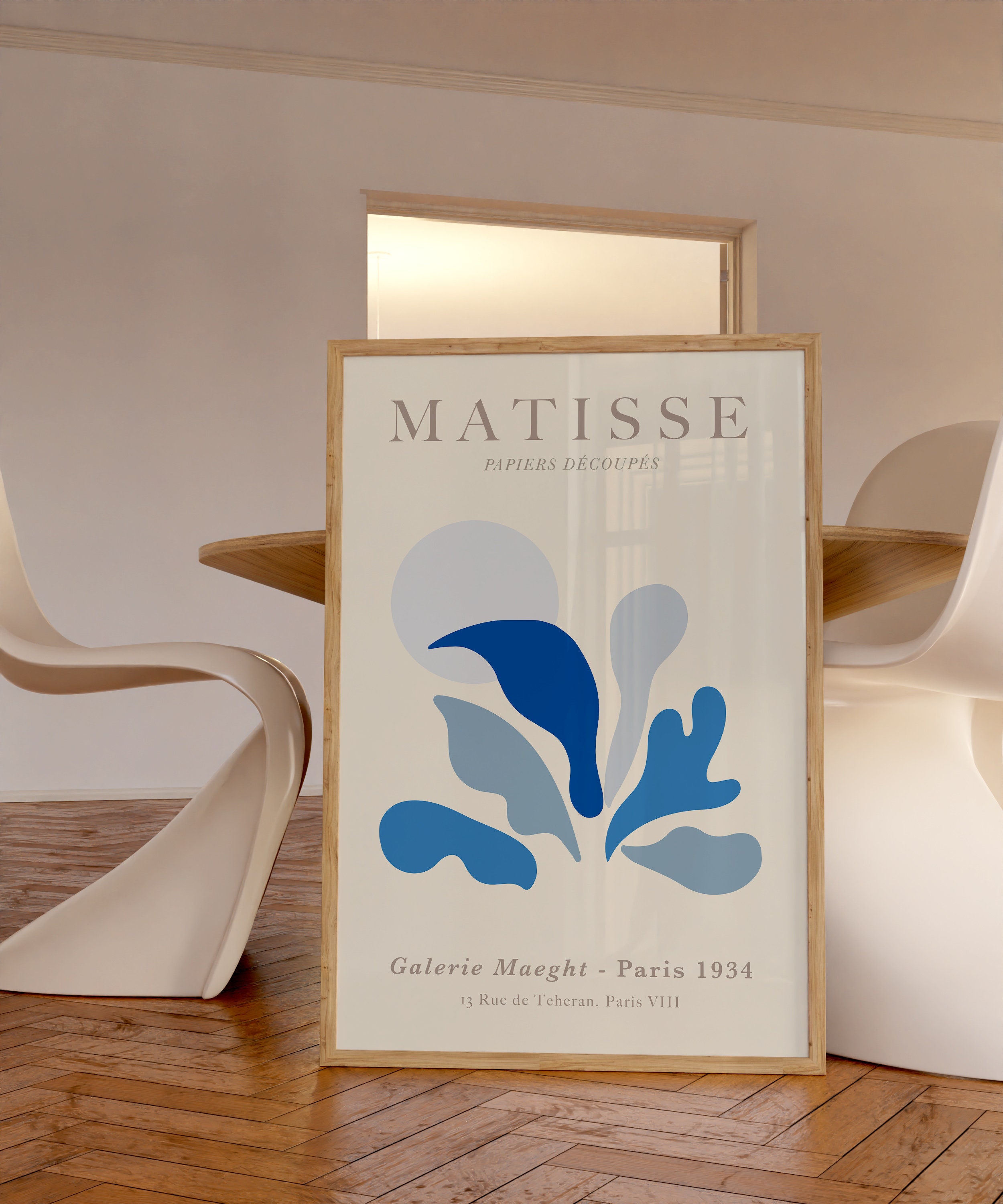 Blue Matisse Wall Art Set of 2 Abstract Wall Decor Henri Etsy