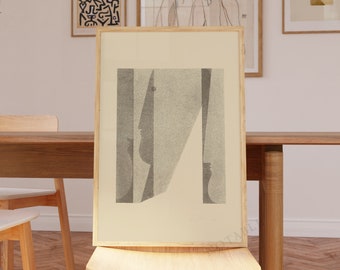 Oskar Schlemmer print, Bauhaus Poster - Three Heads, Superimposed, Ship from UK/US/Europe/Australia, framed or unframed