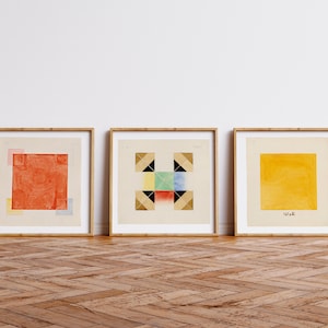 Hilma af Klint Set di 3 stampe quadrate, set di decorazioni murali del gruppo Parsifal, spedizione dal Regno Unito/Stati Uniti/Europa/Australia con o senza cornice.