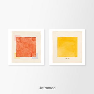 Hilma af Klint kvadratiska tryck, Set med 2 väggdekorationer, Parsifal, nr 117, nr 69, Skickas från Storbritannien/USA/Europa/Australien, inramad eller oramad bild 6