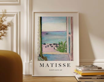 Estampe Henri Matisse, peinture matisse la fenêtre ouverte, La fenêtre ouverte, expédié du Royaume-Uni/États-Unis/Europe/Australie, encadré ou non