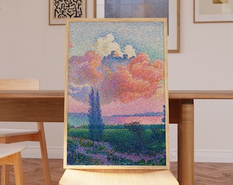 Henri Edmond Cross print, The Pink Cloud (1896), Ship from UK/US/Europe/Australia, Framed or unframed