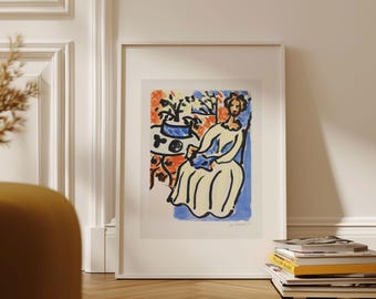 Impression Henri Matisse, Marie Jose en robe jaune, expédié du Royaume-Uni/États-Unis/Europe/Australie, encadré ou non