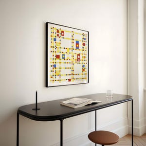 Piet Mondriaan-print, Boogie Woogie ca. 1942-1943, schip uit VK/VS/Europa/Australië, ingelijst of niet ingelijst