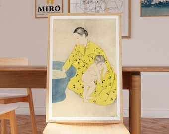 Impression Mary Cassatt, Le bain, 1890-1891, expédié du Royaume-Uni/États-Unis/Europe/Australie