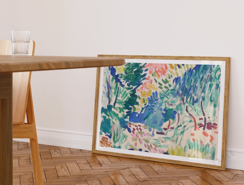 Gravura horizontal de Henri Matisse em Collioure, Paisagem com MARGENS | Envio do Reino Unido/EUA/Europa/Austrália, com ou sem moldura imagem 1