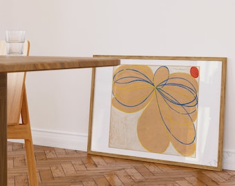 Hilma af Klint Druck, Siebenstrahliger Stern, ungerahmt, Schiff aus Großbritannien / USA / Europa / Australien