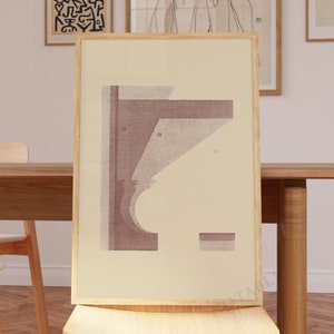 Stampa di Oskar Schlemmer, Tre profili, quello in mezzo verticale, spedizione da Regno Unito/Stati Uniti/Europa/Australia, con o senza cornice