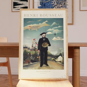 Henri Rousseau Kunstdruck - Ich selbst: Portrait – Landschaft, c. um 1890, ungerahmt, Schiff aus Großbritannien/US/Europa/Australien