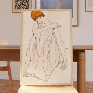 Egon Schiele print, Dancer (1913) , Ship from UK/US/Europe/Australia