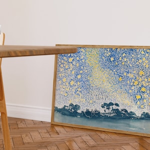 Henri Edmond Kreuzdruck, Landschaft mit Sternen (1905–1908), Schiff aus Großbritannien / USA / Europa / Australien, gerahmt oder ungerahmt