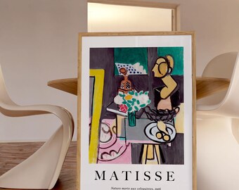 Estampe Matisse, peinture Matisse, nature morte avec calebasses 1916, expédié du Royaume-Uni/États-Unis/Europe/Australie, encadré ou non