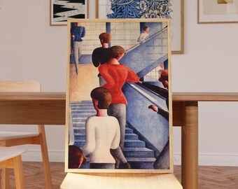 Bauhaus Poster - Bauhaustreppe (Bauhaus Stairway) Oskar Schlemmer, 1932, Ship from UK/US/Europe/Australia