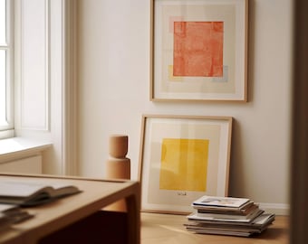 Hilma af Klint carré estampes, lot de 2 oeuvres d'art murales, Parsifal, n° 117, n° 69, expédié du Royaume-Uni/États-Unis/Europe/Australie, encadrée ou non