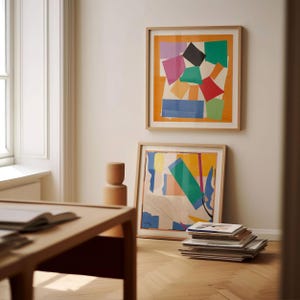 Stampe quadrate di Matisse, set di 2 stampe da parete, la lumaca, Memoria dell'Oceania, spedizione da Regno Unito/Stati Uniti/Europa/Australia, con o senza cornice