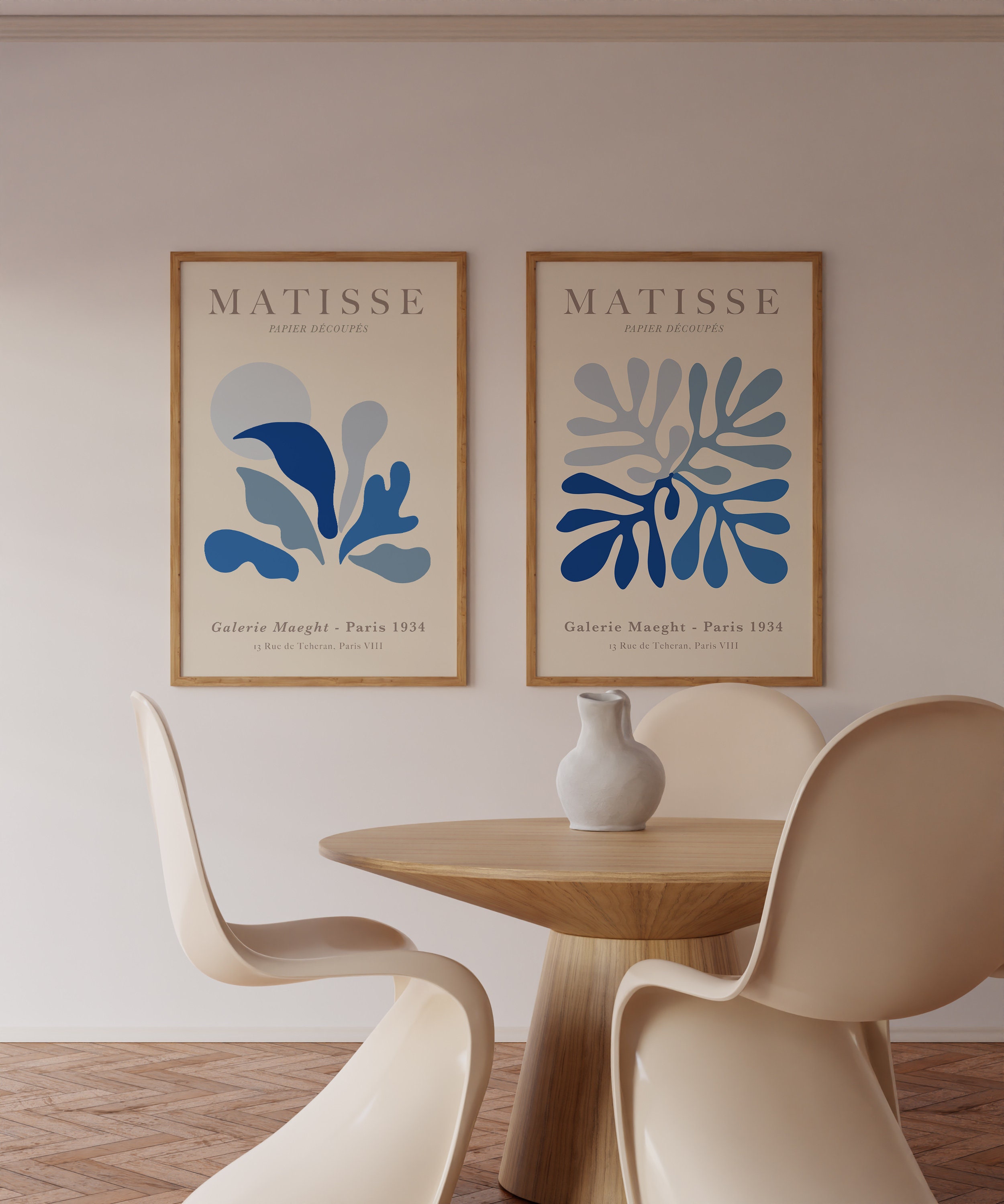 Blue Matisse Wall Art Set of 2 Abstract Wall Decor Henri Etsy