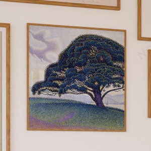 Stampa di Paul Signac, Il pino di Bonaventura, stampa quadrata, spedizione da Regno Unito/Stati Uniti/Europa/Australia, con o senza cornice