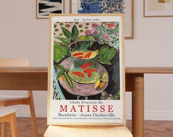 Henri Matisse Goldfish Poster, Matisse Painting Art Print, Matisse Exhibition Poster | Expressionist, unframed