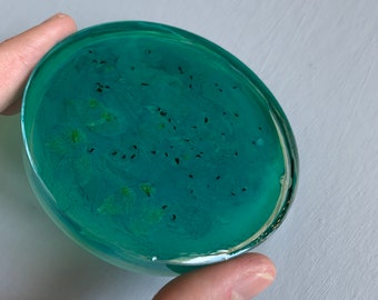 Handmade Resin Petri Dish Coaster