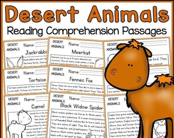 Desert Animals Reading Comprehension Passages and Questions | Science Printable Worksheets