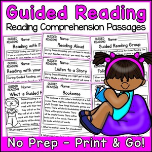 Guided Reading Reading Comprehension Passages and Questions Back to School | Science Printable Worksheets