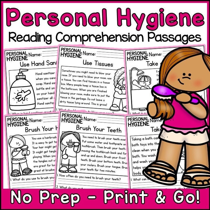 Personal Hygiene Reading Comprehension Passages and Questions Health
