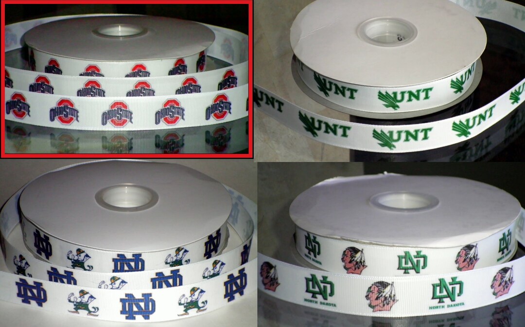7/8 Collegiate Personalizable Grosgrain Ribbon Ohio State University
