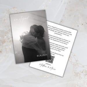 駆け落ちのお知らせ、駆け落ち結婚式、写真駆け落ちのお知らせ、結婚式お知らせテンプレート、私たちは結婚しました、駆け落ちしましたテンプレート