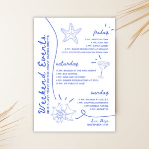 Last Toast on the Coast Bachelorette Itinerary Template, Coastal Bachelorette Weekend, Beach Bachelorette Party, Bach Weekend Template