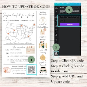 Infographic Wedding Program, Editable Wedding Details Card, Ceremony ...