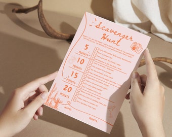 Bachelorette Scavenger Hunt, Bar Scavenger Hunt Template, Bachelorette Party Games, Bachelorette Weekend, Hens Party Dirty Drinking Game