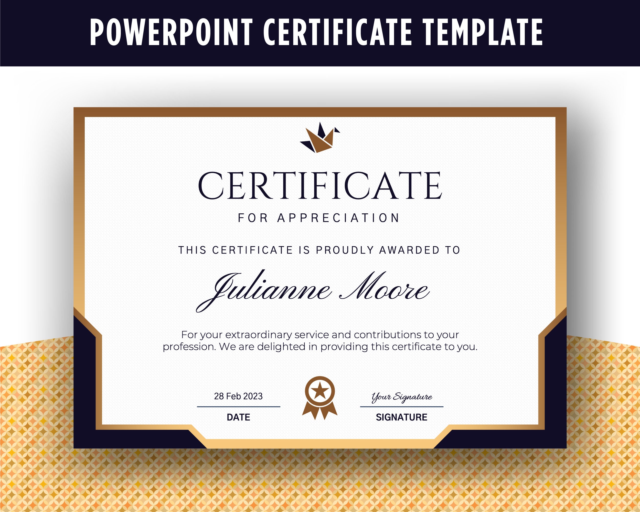 Editable Certificate Template Powerpoint 17 Certificate Of Achievement 
